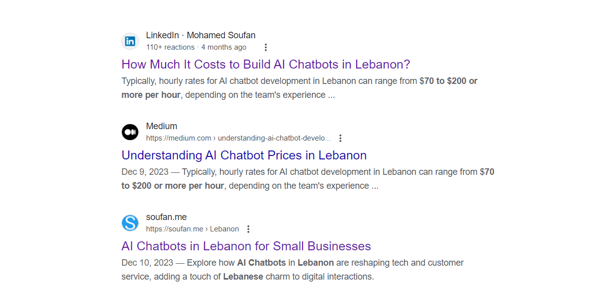 improve google ranking in Lebanon